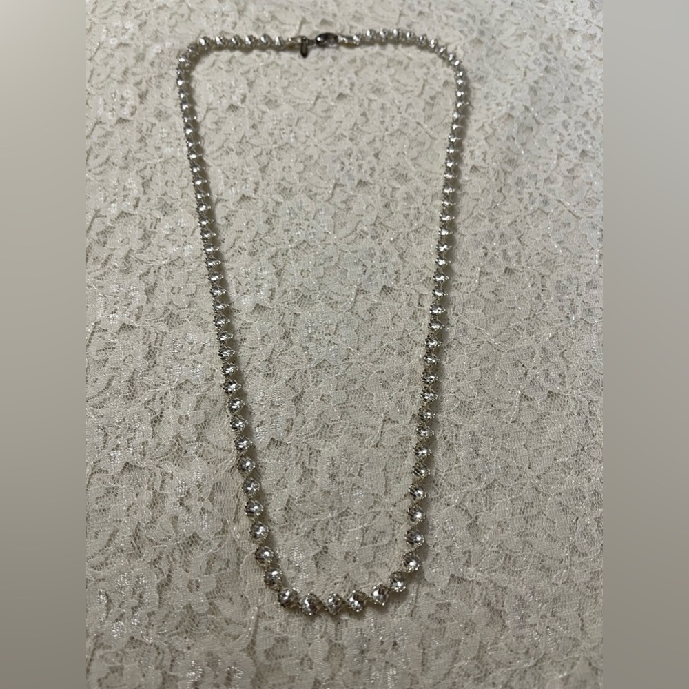 Napier/vintage silver twisted necklace, 22” *